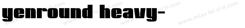 yenround heavy字体转换